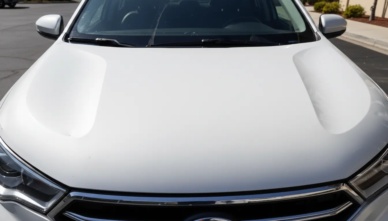 After - Hail damage repair on sedan