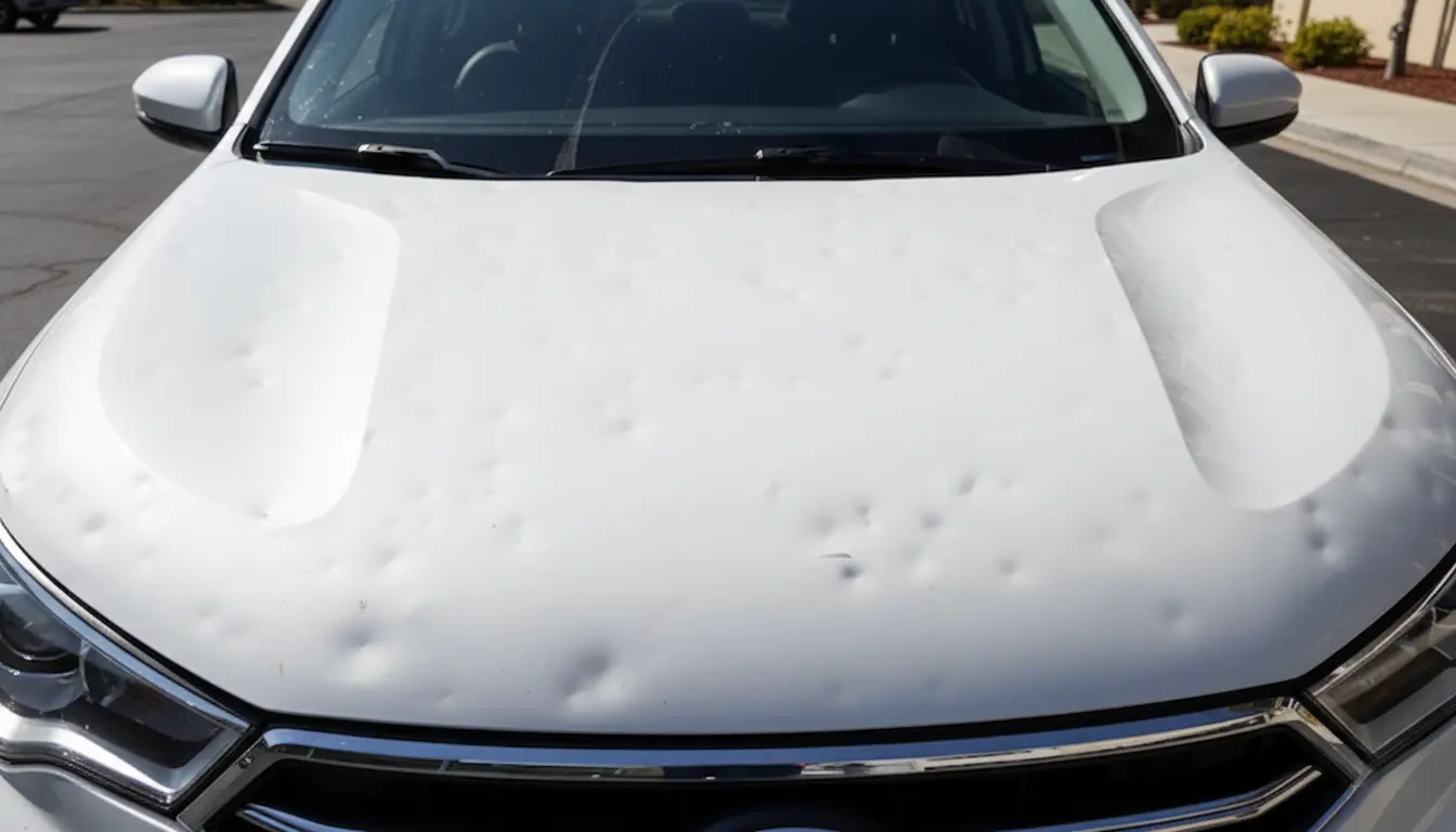 Before - Hail damage repair on sedan